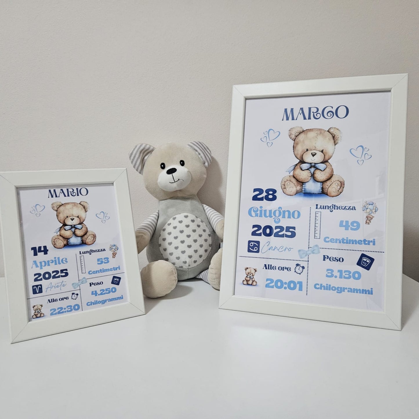 Quadretto Nascita personalizzato- Orso