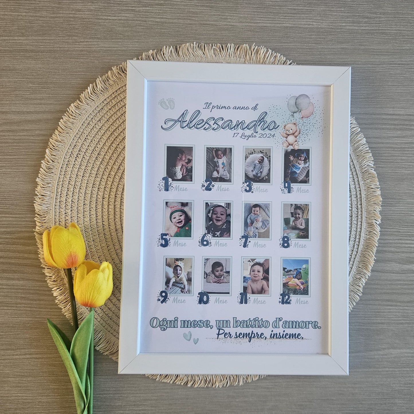 Cornice personalizzata primo anno-Orsetto