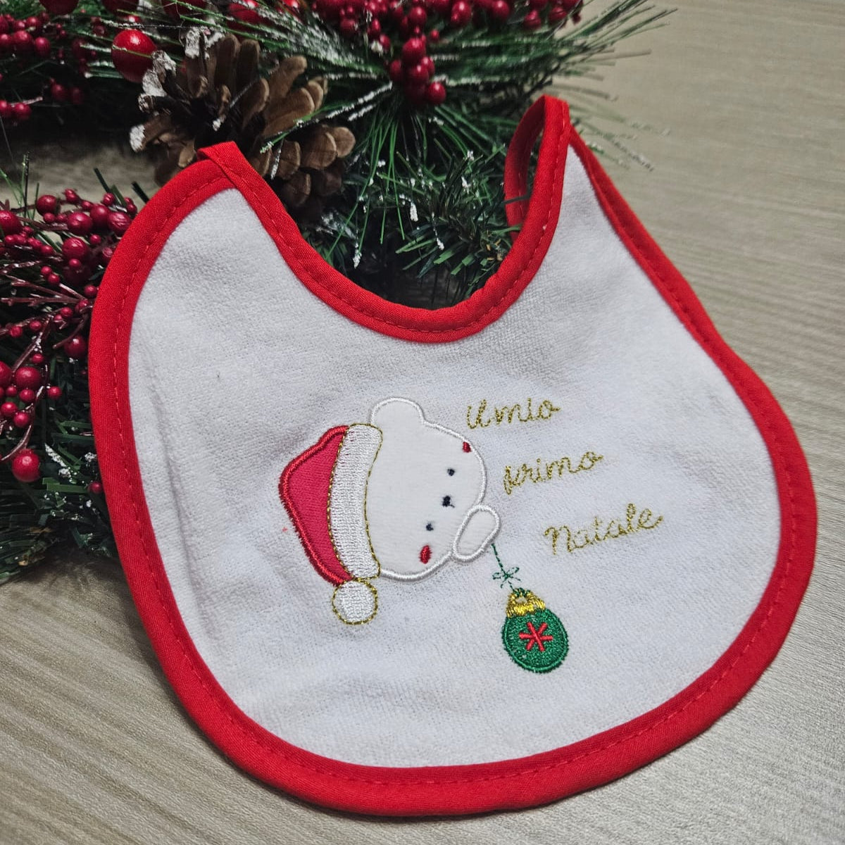 Tutina neonato unisex natalizia + bavaglino in REGALO