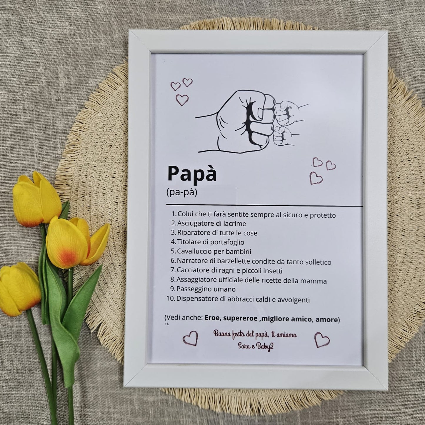 Cornice Personalizzata per il Papà
