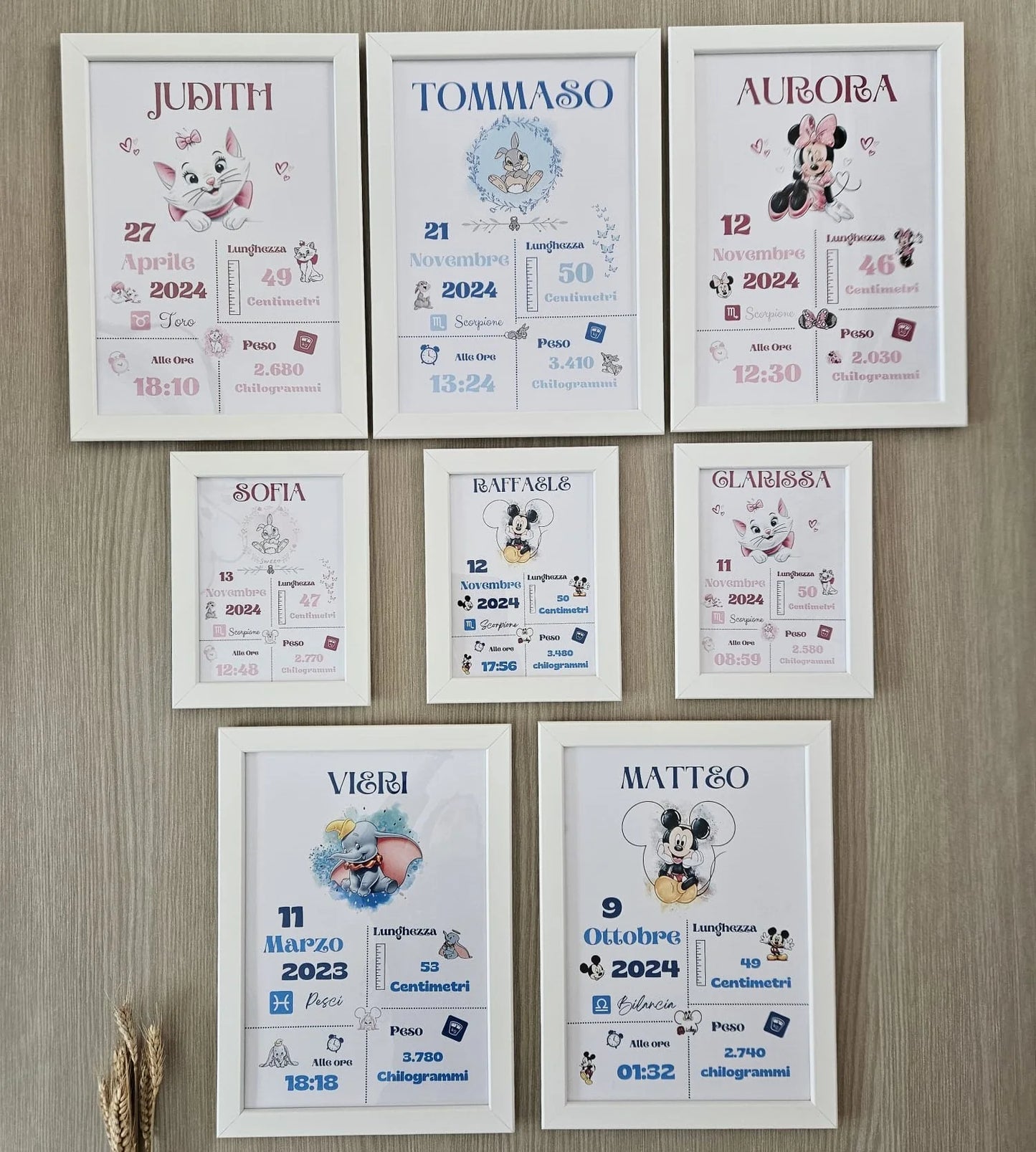 Scopri le nostre conrnici nascita. Realizza la tua e sogna con sogni incatati.