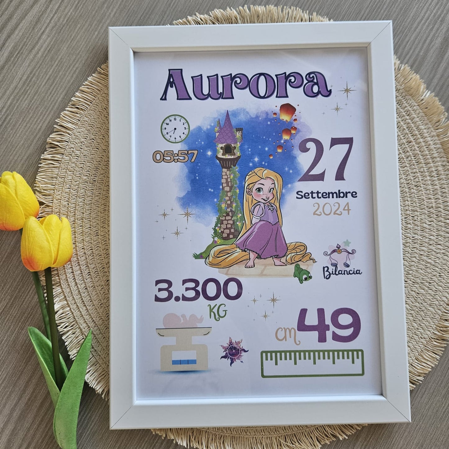 Scopri le nostre cornici nascita che sono perfette sia da appendere che come soprammobile, ogni quadretto è un omaggio alla vostra famiglia, personalizzabile con le vostre date speciali. Il regalo perfetto.
