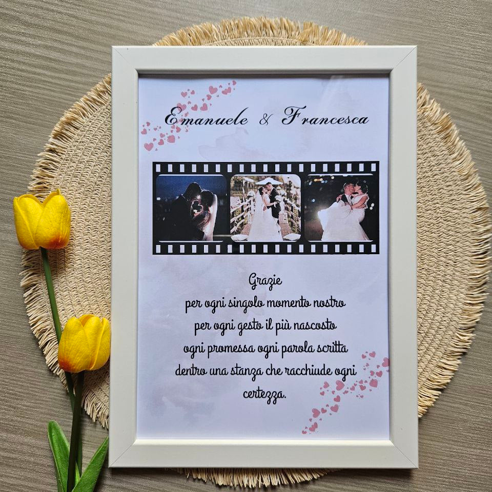 Vuoi sorprendere la persona che ami con qualcosa di davvero significativo? il bello è che puoi realizzarla tu con noi aggiungendo tutti i prticolari che raccontano di voi!