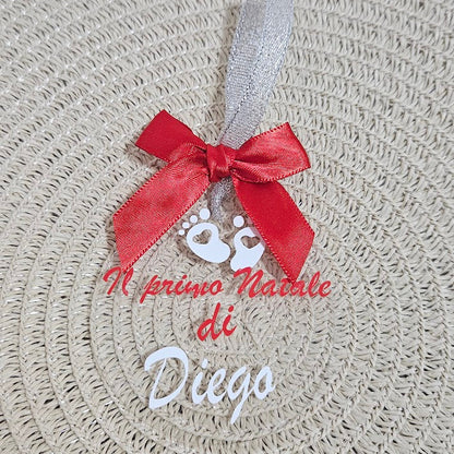 Pallina di Natale Personalizzata - Ricordo del primo Natale !