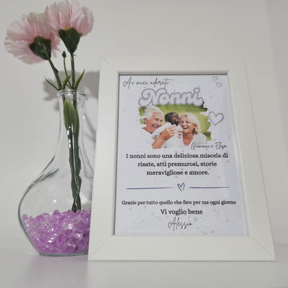 Quadretto Personalizzato per Nonni – “Il nostro amore per voi con Foto”