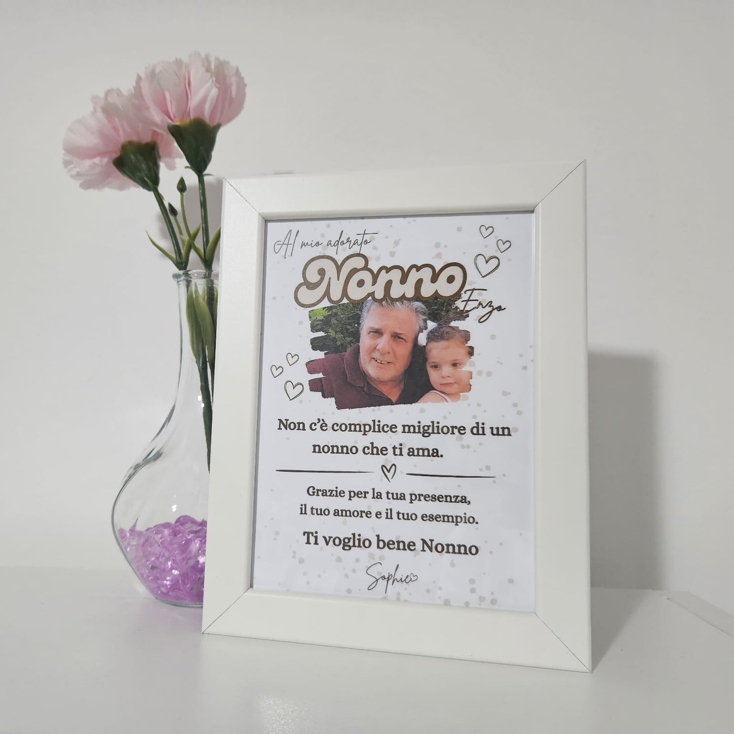 Quadretto Personalizzato per Nonni – “Il nostro amore per voi con Foto”