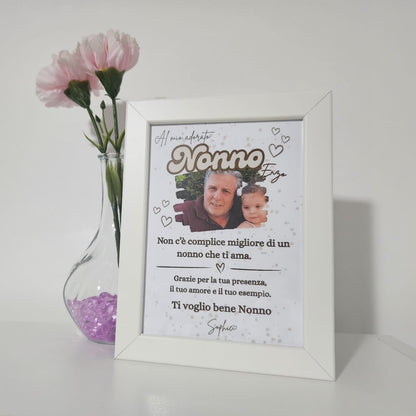 Quadretto Personalizzato per Nonni – “Il nostro amore per voi con Foto”