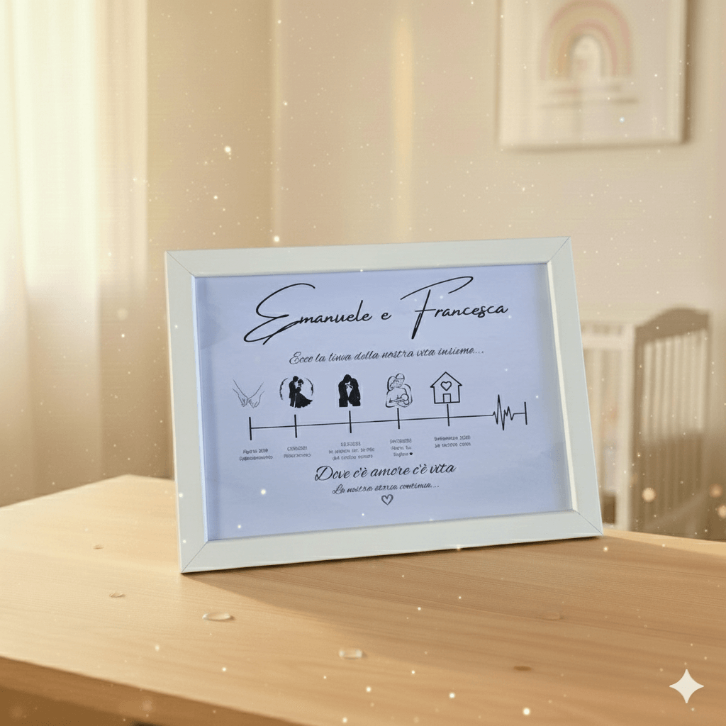 Cornice personalizzata “La linea della nostra vita insieme”