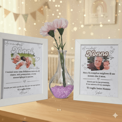 Quadretto Personalizzato per Nonni – “Il nostro amore per voi con Foto”