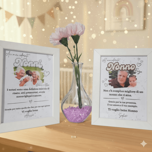 Quadretto Personalizzato per Nonni – “Il nostro amore per voi con Foto”