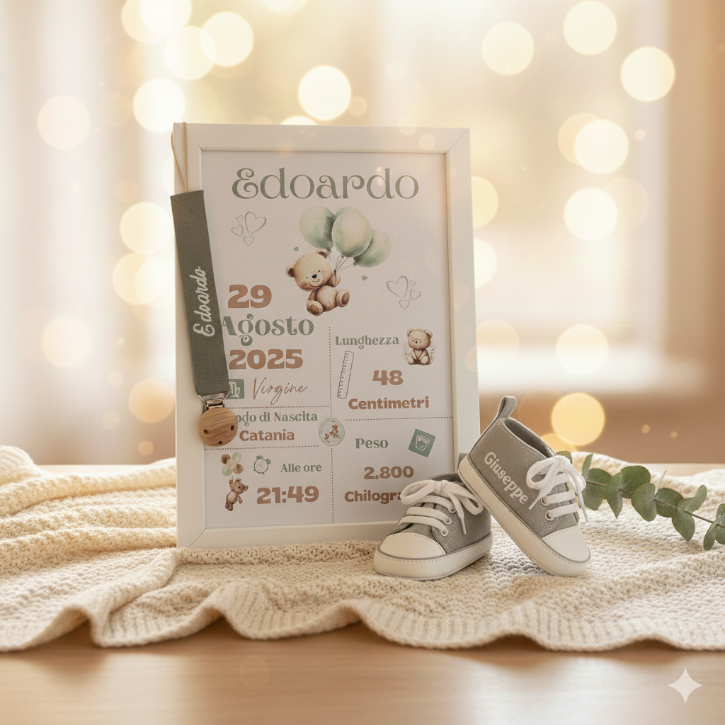 Bundle dei Sogni : Cornice+Catenella Portaciuccio+Scarpette