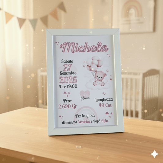 Cornice Nascita- Orso nuvoletta