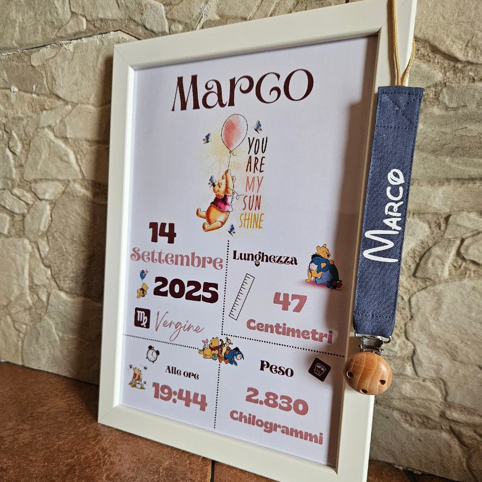 Base Bundle: Cornice Personalizzata + Catenella Portaciuccio.