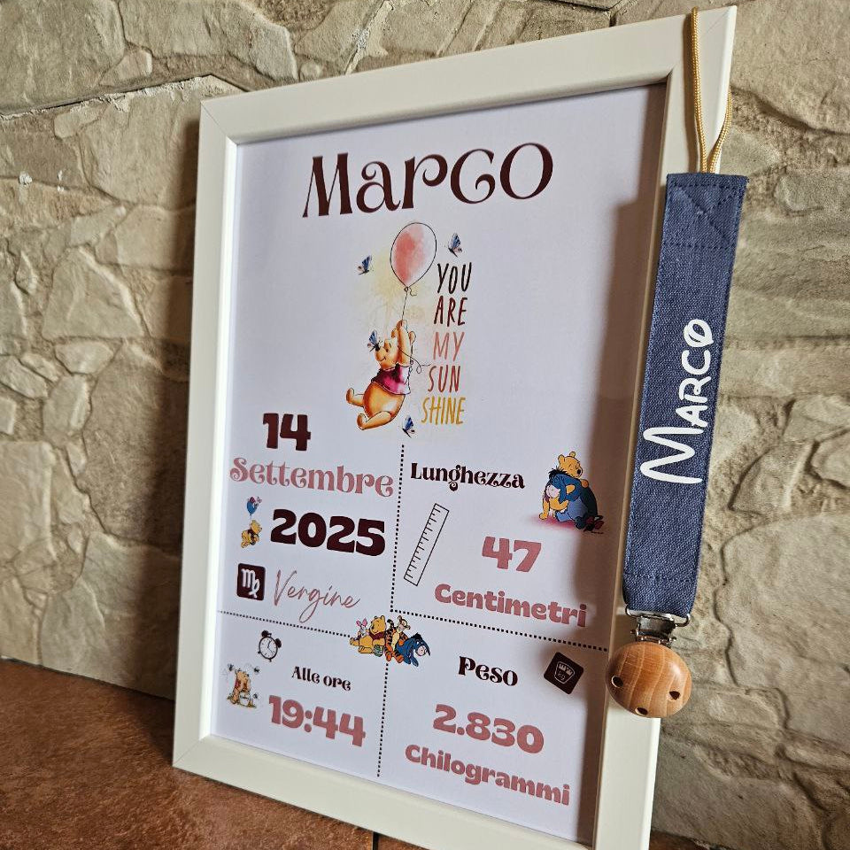 Bundle dei Sogni : Cornice+Catenella Portaciuccio+Scarpette