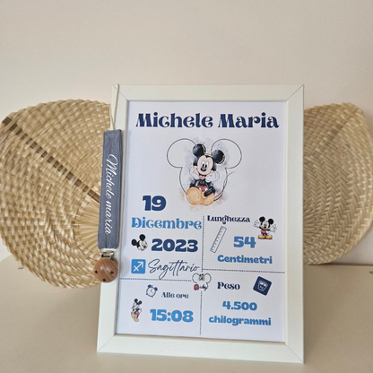 Base Bundle: Cornice Personalizzata + Catenella Portaciuccio.