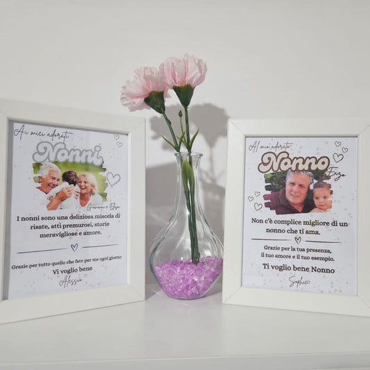 Quadretto Personalizzato per Nonni – “Il nostro amore per voi con Foto”