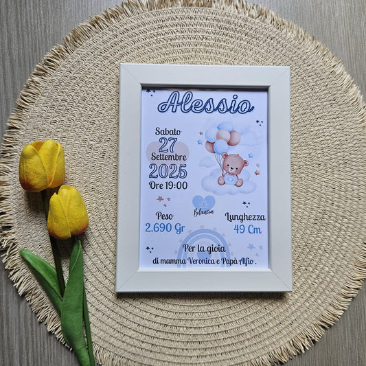 Cornice Nascita- Orso nuvoletta