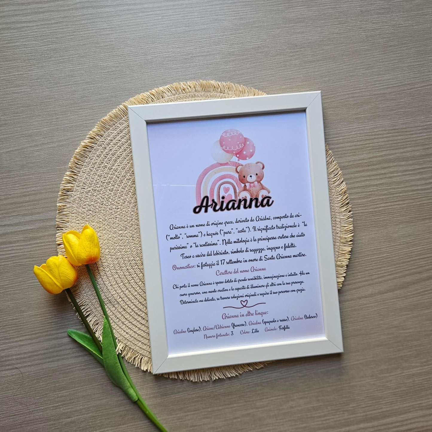 Cornice Personalizzata - Storia di un nome