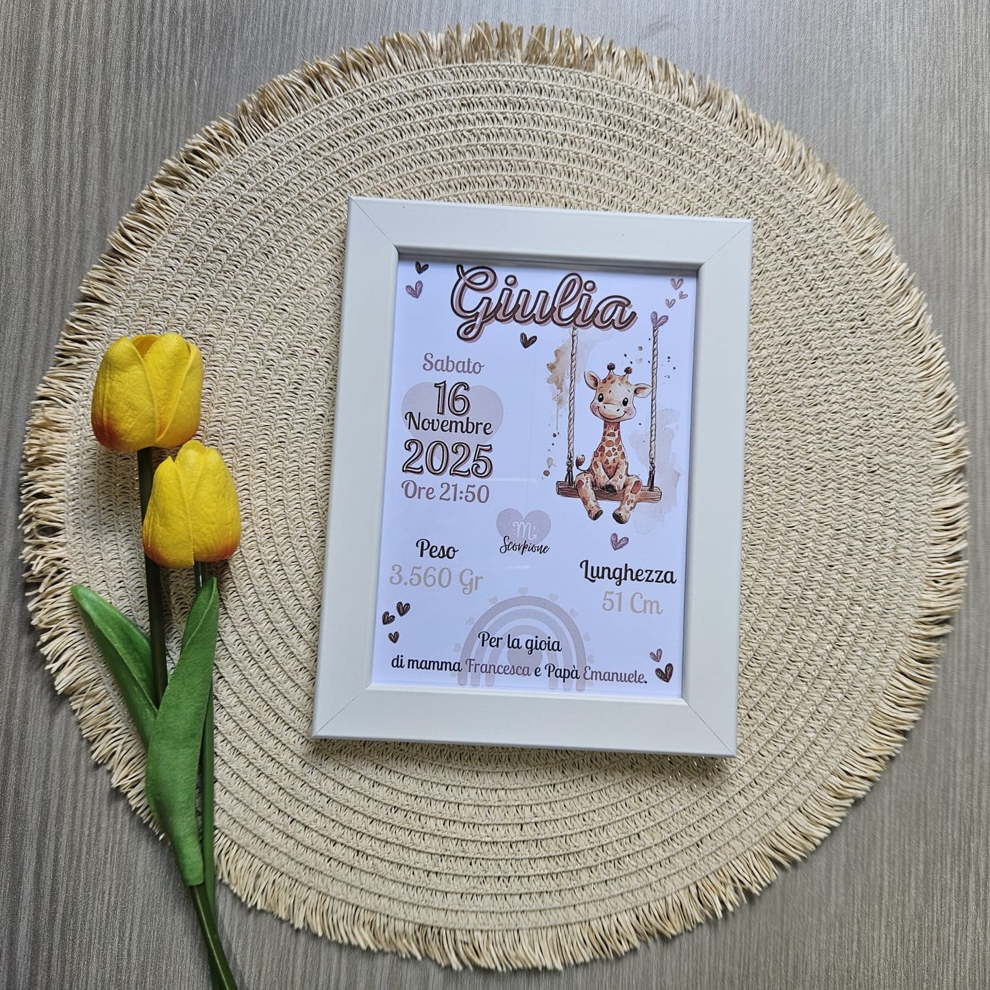 Cornice personalizzata- Dolci Animaletti