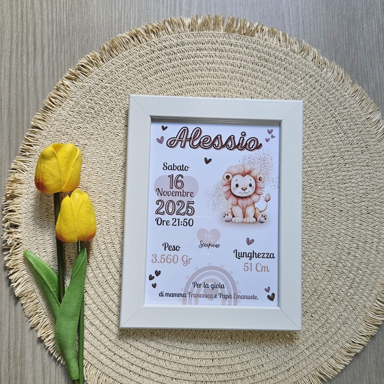 Cornice personalizzata- Dolci Animaletti