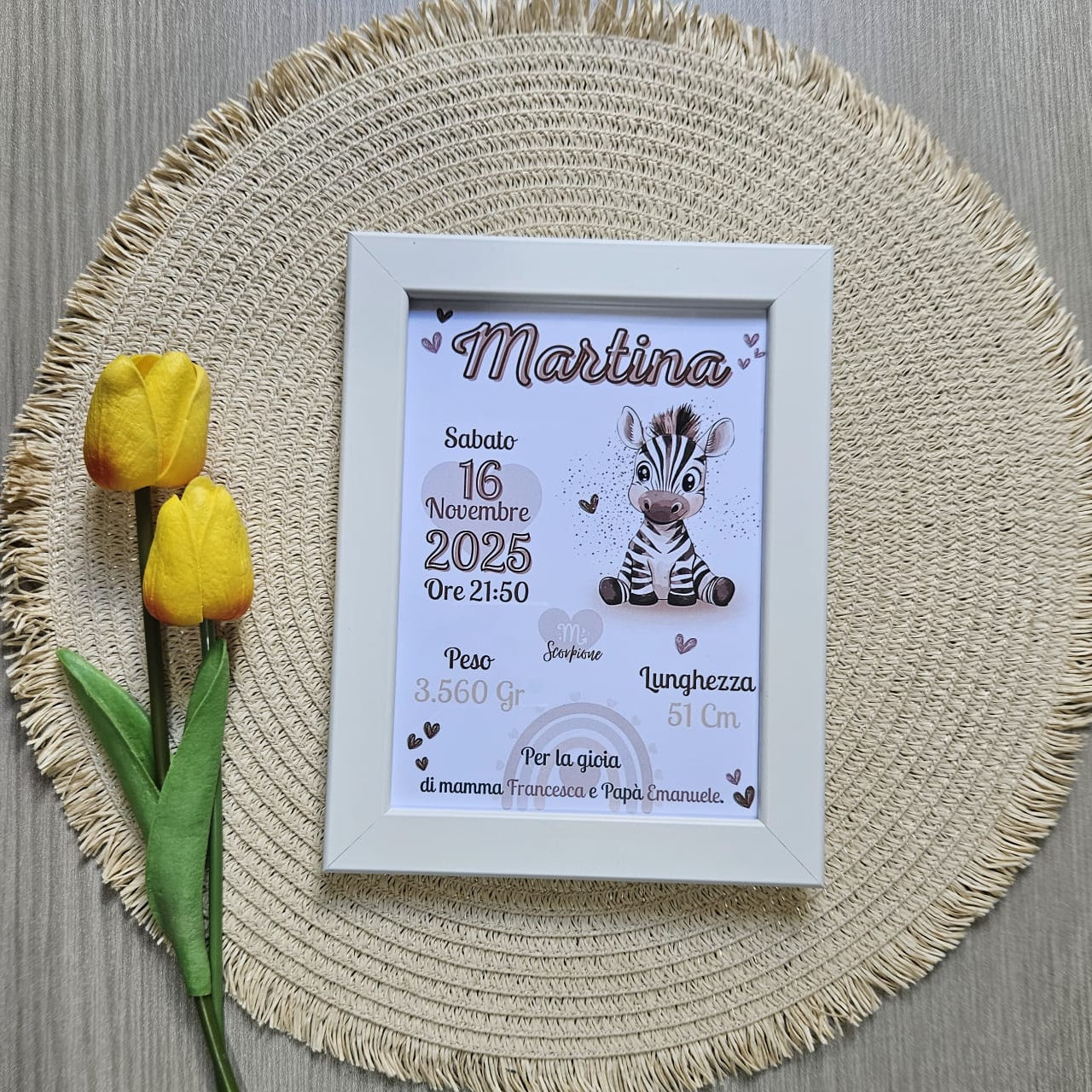 Cornice personalizzata- Dolci Animaletti