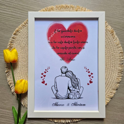 Vuoi sorprendere la persona che ami con qualcosa di davvero significativo? il bello è che puoi realizzarla tu con noi aggiungendo tutti i prticolari che raccontano di voi!