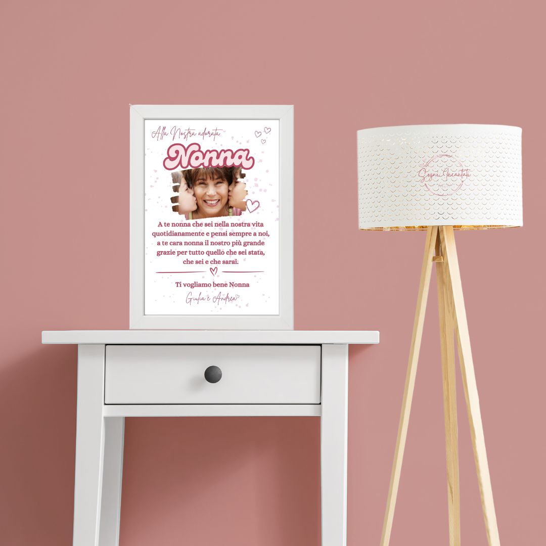 Quadretto Personalizzato per Nonni – “Il nostro amore per voi con Foto”