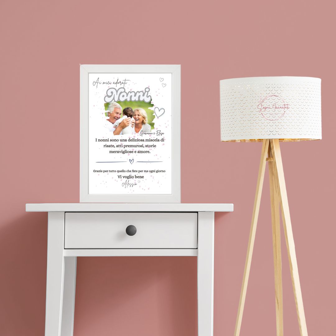 Quadretto Personalizzato per Nonni – “Il nostro amore per voi con Foto”