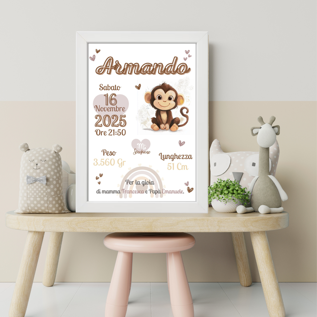 Cornice personalizzata- Dolci Animaletti