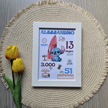 Cornice Nascita - Cartoni Baby