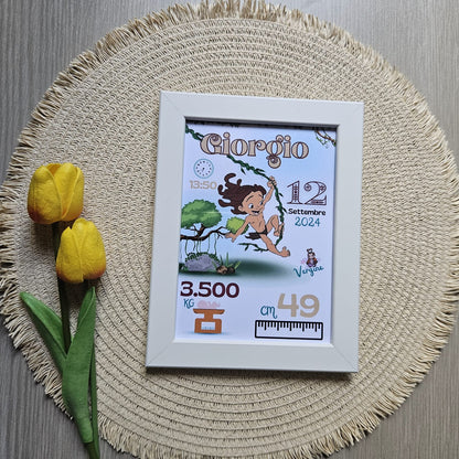 Cornice Nascita - Cartoni Baby