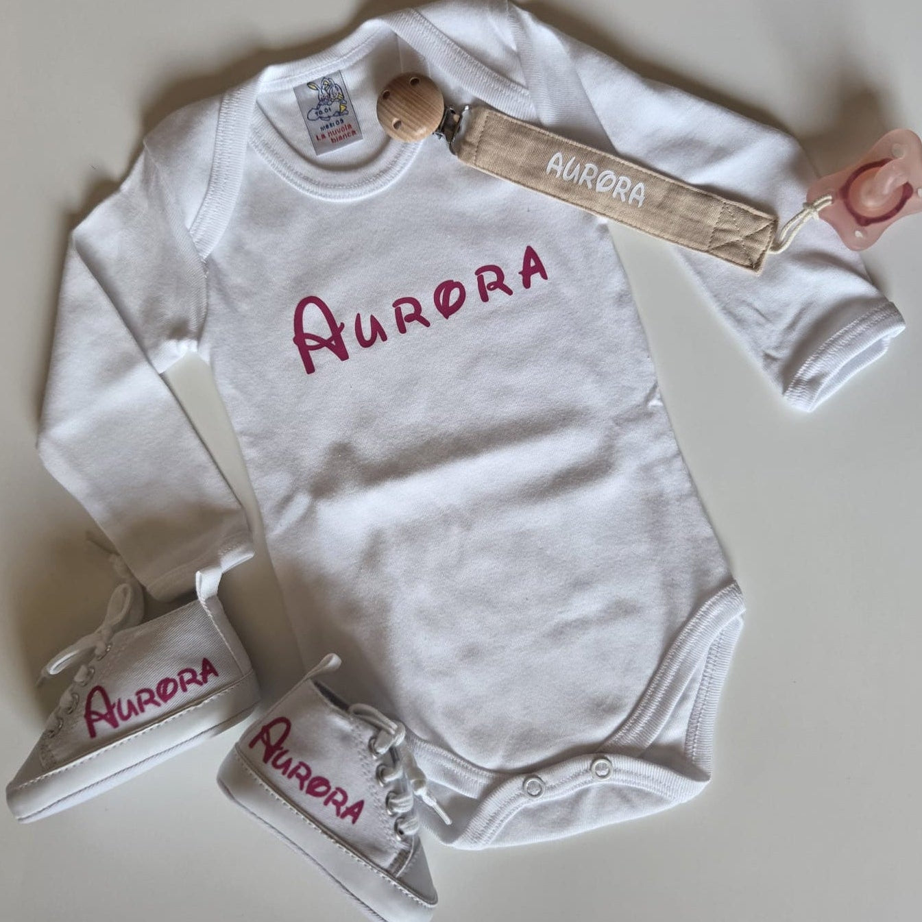 body neonato - scarpe neonato - portaciuccio neonato