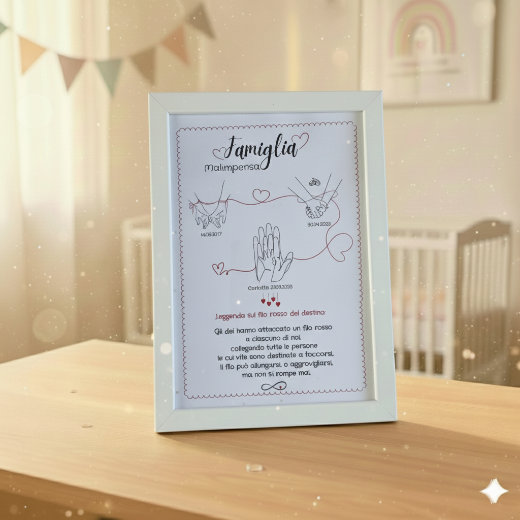 Cornice famiglia Personalizzata - Il Filo Rosso