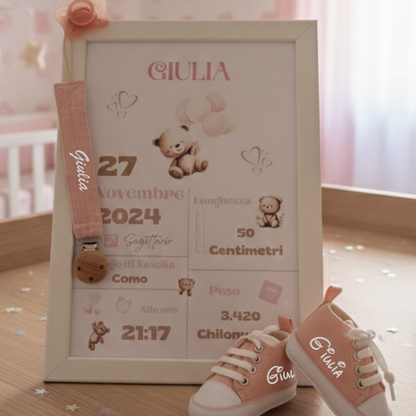 Bundle dei Sogni : Cornice+Catenella Portaciuccio+Scarpette