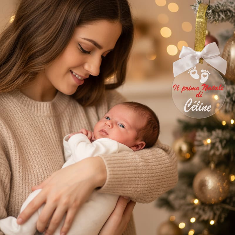 Pallina di Natale Personalizzata - Ricordo del primo Natale !