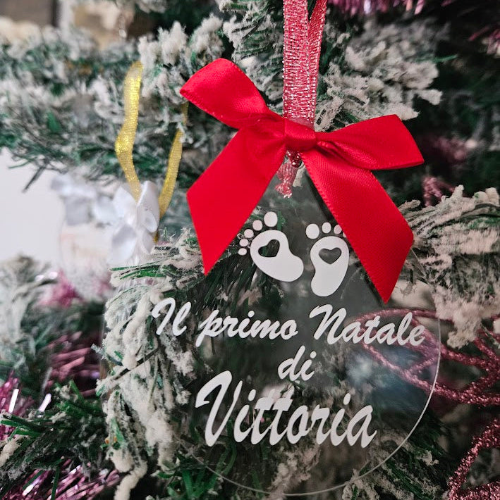 Pallina di Natale Personalizzata - Ricordo del primo Natale !