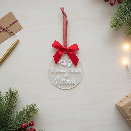 Pallina di Natale Personalizzata - Ricordo del primo Natale !