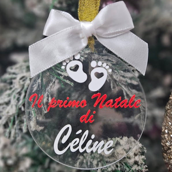 Pallina di Natale Personalizzata - Ricordo del primo Natale !