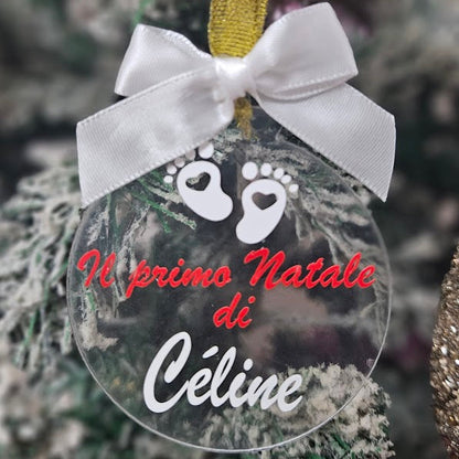 Pallina di Natale Personalizzata - Ricordo del primo Natale !