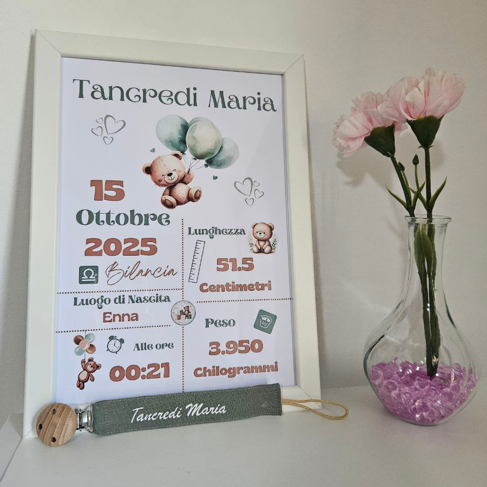 Base Bundle: Cornice Personalizzata + Catenella Portaciuccio.