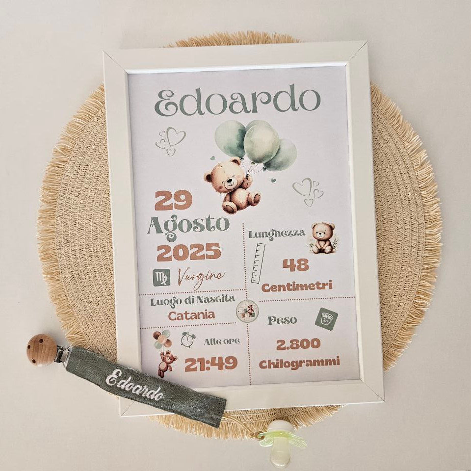 Base Bundle: Cornice Personalizzata + Catenella Portaciuccio.