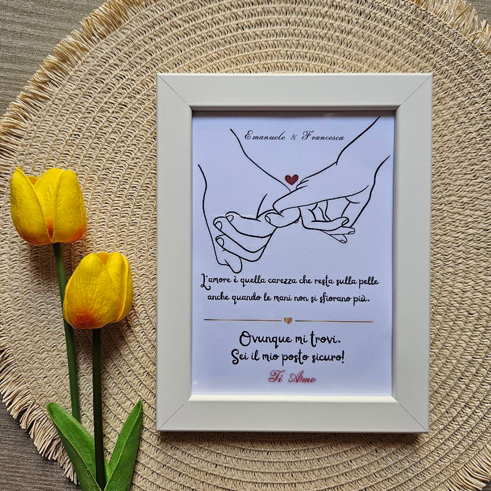 Vuoi sorprendere la persona che ami con qualcosa di davvero significativo? il bello è che puoi realizzarla tu con noi aggiungendo tutti i prticolari che raccontano di voi!