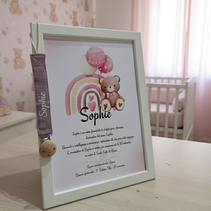 Base Bundle: Cornice Personalizzata + Catenella Portaciuccio.